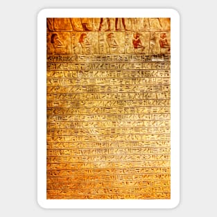 Egyptian Hieroglyphs Written In Stone Sticker